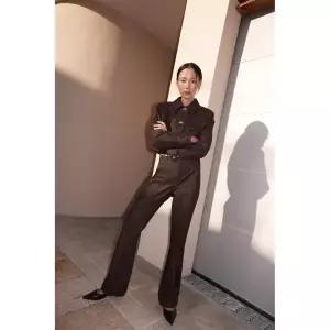 자라 ZARA 콘트라스트 스티치 쇼트 자켓 재킷 - 브라운