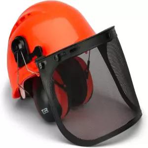 TR 산업용 임업 안전 헬멧 및 청력 보호 시스템 오렌지