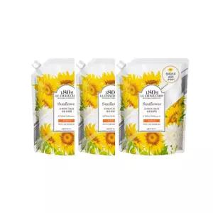 르샤트라 실내건조 유연제 선플라워 1.6L 리필 3개입옷린스 정전기방지 섬유 액체 향기