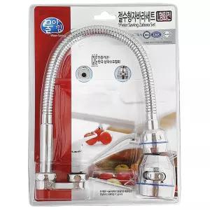 물아낌 절수형 자바라세트(L형 회전 2589) 싱크대수전기 씽크 교체 수기 주방