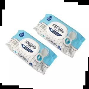 안심물티슈 물에녹는 비데 화장실용 물티슈 한박스 캡형60매X10개