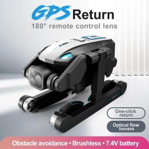 S188 GPS 드론 4K 전문 트리플 카메라 항공 사진 UAV 5G 와이파이 브러시리스 장애물 회피 RC 쿼드콥터 장