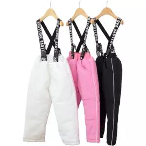 아동 멜빵 스키바지 방수원단 방한 두툼한 패딩팬츠 바지단품 버클조절