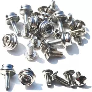 24개의 범용 마스크 하드웨어 키트 야구 헬멧 바이저 나사 하키 수리 축구 클립 소프트볼 소녀 청소년용