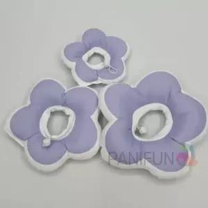 꽃피는 고양이넥카라 퍼플L 강아지목보호대 애견 쿠션 깔때기 반려 강아지 동물 칼라