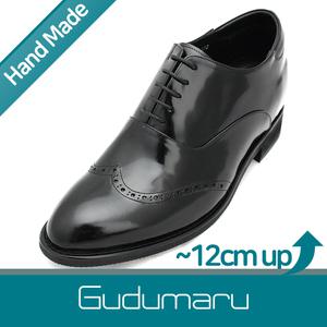 3.5cm~12cm 키높이 조절가능 천연면피소가죽 맞춤수제화 DS-22281(BK)