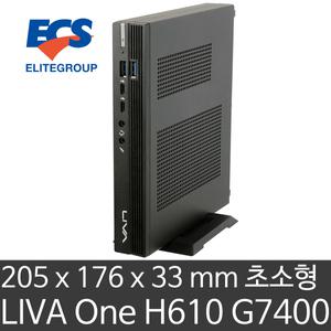 ECS LIVA One H610 G7400 Wi-Fi6 90W (8GB 램/240GB SSD) 4K 모니터 3대(DP 2개/HDMI 1개) 지원 미니PC
