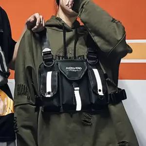 사이클 테크웨어 트레이닝 반사 백 체스트 가방 앞으로매는가방