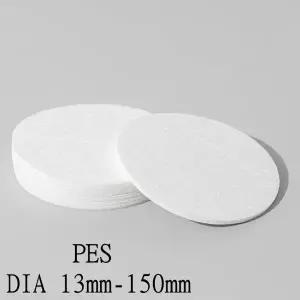 50pcs 100pcs 직경 13mm-150mm 기본 조리개 0.22um Polyethersulfone microporous 멤브레인 실험실 PES mil