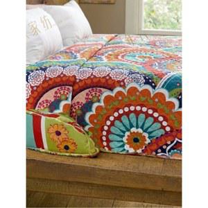 패드 침대패드 보헤미안 1PC 스타일 이불 소프트 가정용 침대보 220X240CM 여름 얇은 에어컨 사계절 프린트 섬유