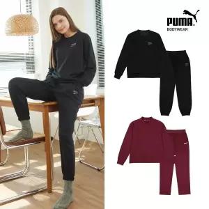 푸마바디웨어 푸마 여성 밍크 플리스 모크넥 홈웨어 상하의 세트 택일