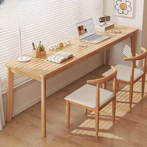 2인용 책상 원목 다리 긴 사무용 가정용 침실 창가 벽면 컴퓨터