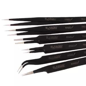 RAON 정밀 핀셋 고급형 EDS 정전기방지 시계 프라모델 속눈썹 미용 네일 스위스규격 집게 공구 위생