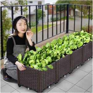 베란다텃밭 화분 옥상 파 상추기르기 조립식화분 이동식 도시농부텃밭 원예종묘 C 형