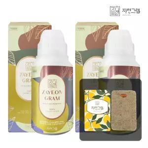 (2개+추가) 자연그램 프리미엄 칼슘파우더 과일세척제 150g 2개+천연수세미(랜