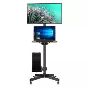 모니터이동식거치대 MT-C10 TV거치대 이동형 스탠드 병원 학원용 15~32인치 높이조절