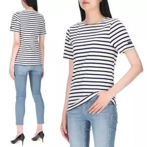 [세인트제임스] 레반트 모던 9863 50 남녀공용 스트라이프 반팔티셔츠