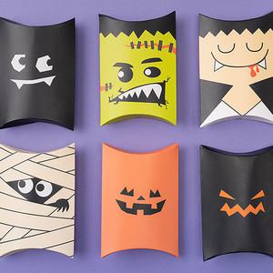 [문구티쳐] 민화샵 할로윈 사탕 포장 박스  (반달형) 6종 간식포장 DIY  할로윈 사탕상자만들기