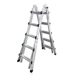 라이콤 LS사다리 5단 단품 / 사다리 + 안전지지대 [은색힌지]
