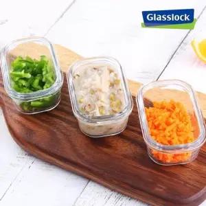 NEW 글라스락 밀폐용기 직사각 150ml 3개세트