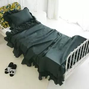 [텐바이텐]로맨틱 프릴 린넨 여름이불-그린