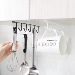 ETN SIX 천장 고리 행거 1+1 다용도 걸이 주방 욕실 옷장 선반 수납 용품