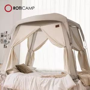 로티캠프 프리미엄 패브릭 침대 방한 난방텐트 더블