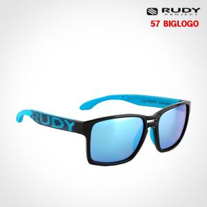 루디 스핀에어57 라우드 빅로고 블랙-스카이 아이스미러 SP576842-0001 스포츠 선글라스 스핀호크