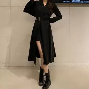 시크자켓형롱원피스 트임 벨트 멋진 예쁜 데일리 여성