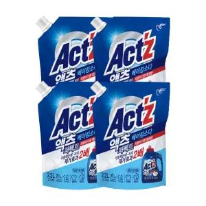 액츠 퍼펙트 베이킹소다 액체세제, 일반드럼겸용 리필, 2.2L, 4개