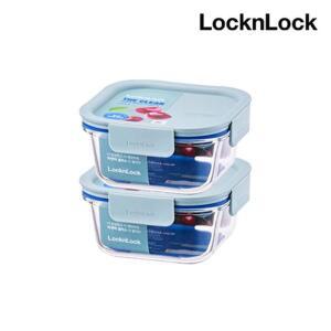 락앤락 더클리어 유리 정사각 500ml 2개