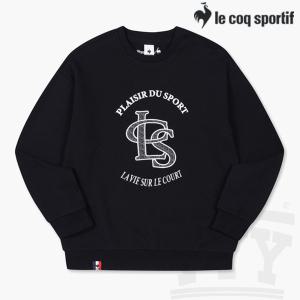 [하프클럽/르꼬끄 스포르티브]르꼬끄 루즈핏 모노그램 맨투맨 QO123TFS14 BLK