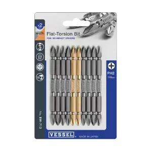 베셀 플랫 토션비트세트 2 x 110mm (10개입) BW-713