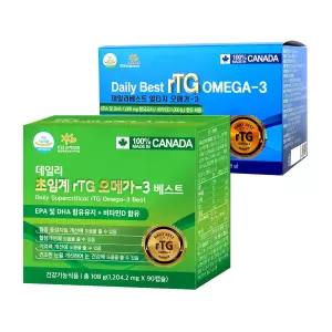 데일리베스트 rTG 오메가3 180캡슐 / 초임계rTG오메가3 I + I (90캡슐,2개) 