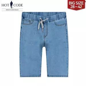 [하프클럽/핫코드]여름 남자 청 반바지 빅사이즈 스판 슬림일자 5부 데님 HC8