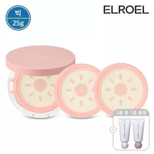 [엘로엘][빅] 엘로엘 피치 핑크 톤업 팡팡 빅 선쿠션 25g 본품1+리필2+크레마 핸드크림