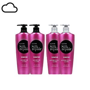 엘라스틴 샴푸 550ml 2개 + 컨디셔너 2개 실크리페어 샤이닝골드 윤기 코팅