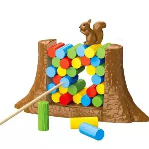 조이키즈 아슬아슬 다람쥐 통나무젠가 보드게임