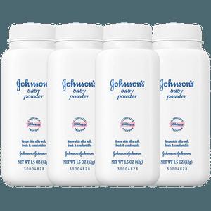 존슨즈 베이비 파우더 스킨 실키 소프트 프레쉬 앤 컴포터블 여행용 42g 4팩