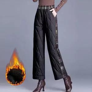 [하프클럽/](55~88)2종세트 체크누빔패딩팬츠 여성패딩바지 방한바지 겨울등