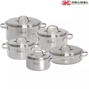 한일STS 스플릿 통5중 스텐레스 IH 인덕션가능 냄비세트 5종(편16+양18+20+24+전24)
