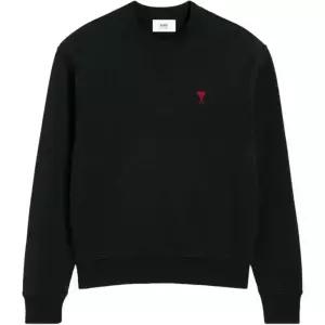 25FW 아미 하트 로고 블랙 맨투맨 BFUSW035 730 001