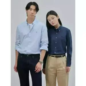 [빈폴] 남녀공용 플레인 솔리드 셔츠 - 스카이 블루 (BC4764C15Q)