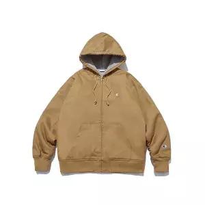 [하프클럽/]Champion 남성  후리스안감 후드 집업자켓 카멜 CKJA2F016CM