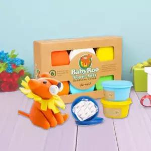 리틀호안미로 베이비루 곡물클레이 6색 미술놀이 컬러점토 찰흙 도우 만들기 오감놀이 유아