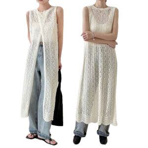 [나코디]뒷트임 니트레이어드 원피스 양면착용가능 뷔스티에 /OP-125 