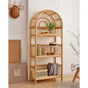 라탄 아치형 선반장 디스플레이 화분 네추럴 인테리어