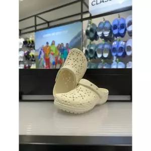 [보리보리/크록스]MARIO크록스 클래식 플로럴 컷아웃 클로그 210927-0WV 초크 아이보리 화이트