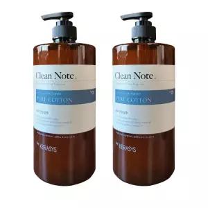 애경 케라시스 클린노트 샴푸 1L 2개 퓨어코튼 파우더리코튼 