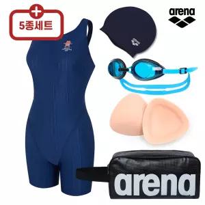 아레나 여자 실내수영복 5종 4종 세트 반신 3부 A4FL1PL33 수경 수모 가방 브라컵